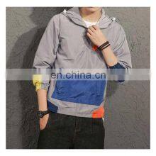 Wholesale Custom Men's New Sports Jacket Windbreaker Loose Half Zipper Jacket Casual Stand Collar Pullover Jacket thumbnail-4