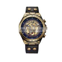 SHENHUA 9869 Luxury Automatic Mechanical Men Wrist Watch Leather Aanlog Display Automatic Mechanical Watch