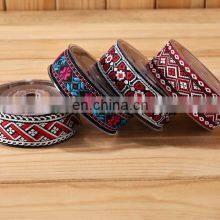 Sewing Embroidered Ribbon Jacquard Webbing Belt Custom Design Wholesale Custom 2.5cm and 3.2cm Woven 100% Polyester Sustainable thumbnail-2