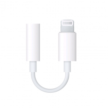 White Cord for Iphone Mfi 8 Pin Plug Adapter Splitter Audio Cable to 3.5
