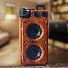 Retro Wood Portable Mini Bluetooth Speaker Wireless Loudspeaker Outdoor Speaker Sound System TF FM Radio Music Subwoofer thumbnail-5