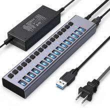16 Ports USB 3.0 Hub With Individual On/Off Switches Splitter thumbnail-4