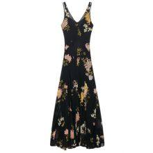 2025 Summer New Women's Suspender Temperament Printed Sleeveless V-neck Long Dress thumbnail-3