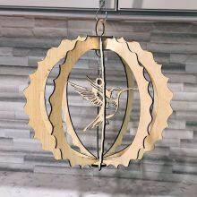 Wooden Hummingbird Windmill Pendant thumbnail-2