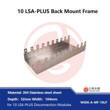 304# Stainless Steel Back Mount Frame for 10 LSA-PLUS Disconnection Modules WS06-A-MF-100