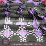 Promotion Custom Red and Purple Latest Net Embroidery Designs Elastic Mesh Fabric for Girls Dress thumbnail-2