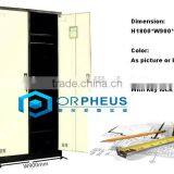 Best Selling Knocked Down Strcture No Folded Double White Door Wardrobe Closet thumbnail-4