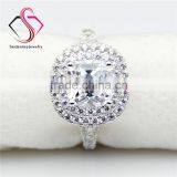Cushion Brilliant Cut Moissanite 2 Carat 7.5mm Center 14k White Gold Diamond Wedding Engagement Ring thumbnail-4