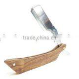Wooden Barber Straight Razor Uses Changeable Blades thumbnail-1
