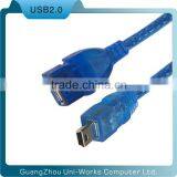 USB2.0 Charger Female to Mini Usb 5pin Cable