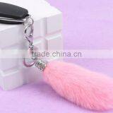 Wholesale Price Competitive 2015 Natural Fox Fur Tail / Dye Color Fox Tail Fur Keychain thumbnail-5