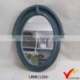 Antique Europen Wooden Oval French Style Decorative Frame Mirror thumbnail-1