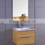 Solid Surface Wash Basin Bamboo Vanity Bathroom Cabinet thumbnail-1