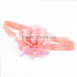 9cm Peach Fabric Flower - New Design Fabric Flower Headwrap