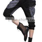 Women Punk Rock Loose Jeans Capri Pants Washed Hip-hop Denim Harem Cropped-pants thumbnail-2