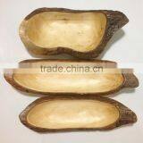 2016 New Products Pear Shape Natural Wooden Fruits and Nuts Serving Plate thumbnail-2