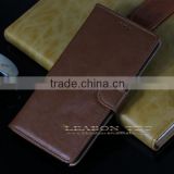2015 wholesale wallet leather case for samsung galaxy note 4, brown leather case, china supplier