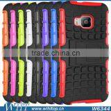 Silicone+ PC Orange Shockproof Case for HTC One M9, With Stand Function thumbnail-2