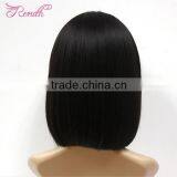 Fashion Black Short Bob Style Cheap Full Lace Human Hair Wig thumbnail-3