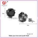 Wholesale Jewelry Hotsale Simple Unisex Round Cut Basket Rhinestone Zircon CZ Faceted Ear Stud Stainless Steel Earring thumbnail-6