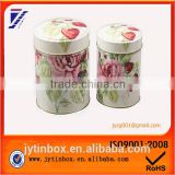 wholesale set of 2 round tea tin box