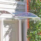 Innovative design - PP Plastic Polycarbonate Door Canopy with Water Gutter - Clear transparent PC roof