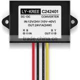W-proof DC (10-40v) 12V 24V to 24V DC 1A 24W Stablizer Power Converter Module Automatically Step up and Down Voltage Regulator