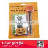 Halloween Mini Key and Lock Diary With Pom Pom Pen