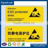 Silk Screen Printing Acrylic Pressure Adhesive Color-coding Anti-vibration Hazard Warning Label thumbnail-4