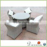 Modern Rattan Wicker Coffee Shop Bali Table and Chairs Recycled Plastic Outdoor Furniture thumbnail-2