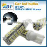 Super White T10 Ba9s 3014 SMD 78 LED Car Side Wedge Light Lamp Bulb thumbnail-3