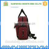 Polyester Backpack Dark Red Baby Boy Diaper Bag thumbnail-3