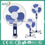 16 Inches New PP Material Stand Fan ROHS Approval With Cross Base Made in Guangdong