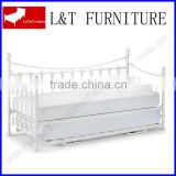iron day bed/chinese day bed with trundle for adult