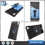 High Quality Mobile Phone TPU + PC Hard Kickstand Armor Hybrid Case For Sony Xperia E5 Back Covers thumbnail-5