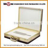 White Pu Leather Suite Case Storage Box thumbnail-1