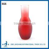 Cylinder Frosted Colored Glass Vase for Home Decoration thumbnail-1