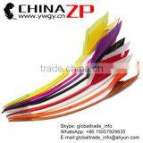 ZPDECOR Factory Exporting High Quality Handwork Trimed Dyed Mix Colors Arrow Shaped Turkey Rounds Quill Feathers for Girls thumbnail-1