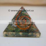 Green Aventurine Reiki Symbol Orgone Pyramid thumbnail-1