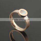 High Quality Custom Stainless Steel Round Charm Ring Stainless Steel Meaningful Rings thumbnail-2