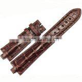 Jranter Customized 100% Crocodile Alligator Watch Leather Strap Brown Watchband