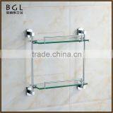 80502-cp European Design Brass Chrome Bathroom Accessories Glass Shelf