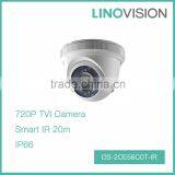 Weather-proof 1 Megapixel HD720P Indoor Turret TVI Camera With 20m Smart IR