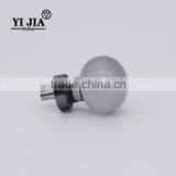 1 3/8 Inch Zinc Alloy Gray Color Chrome Plated Glass Crystal Knob