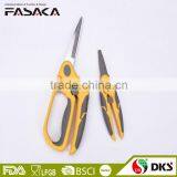 SS130110Y -2016 New Style and Design 2pcs 8"and 6.5" Stainless Steel Sewing Scissors With Colorful PP+TPR Handle thumbnail-1