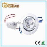 Energy Saving ce Rohs Ac220v Dimmable 3w Led Recessed Downlight