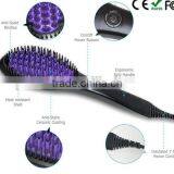 Purple Straight Comb Auto Electric Hair Straightener Brush thumbnail-1