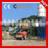 Portable concrete mix plant with chassis that can be moved from one size to another