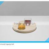 Set of 4 Round Natural Wooden Plates for Food thumbnail-4