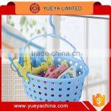 Household Storage Basket With 20 Pcs Clothes Peg Clips thumbnail-2